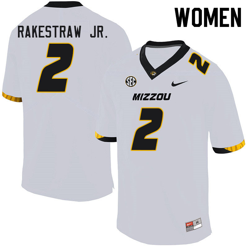 Women #2 Ennis Rakestraw Jr. Missouri Tigers College Football Jerseys Sale-White